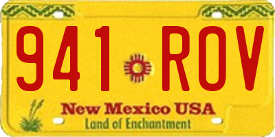 NM license plate 941ROV
