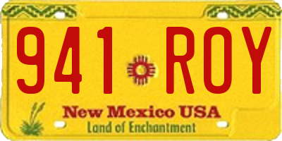 NM license plate 941ROY