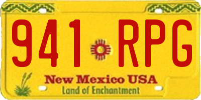 NM license plate 941RPG