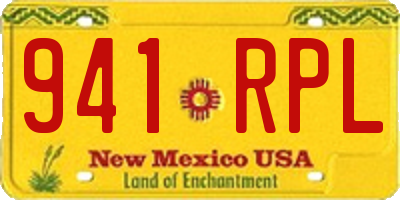 NM license plate 941RPL