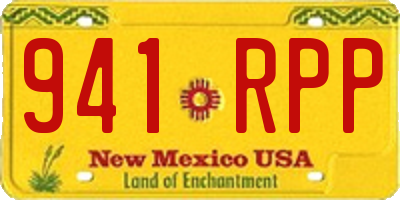 NM license plate 941RPP