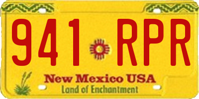 NM license plate 941RPR