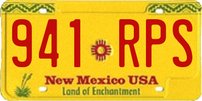 NM license plate 941RPS