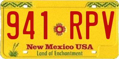 NM license plate 941RPV