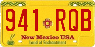 NM license plate 941RQB