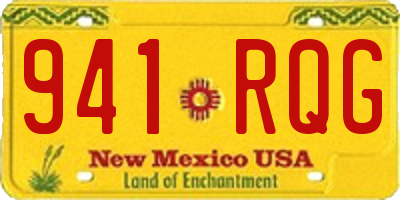 NM license plate 941RQG