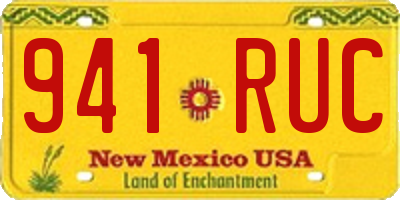 NM license plate 941RUC