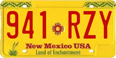 NM license plate 941RZY