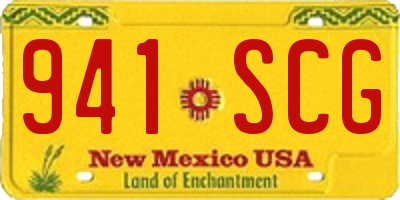 NM license plate 941SCG