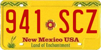NM license plate 941SCZ