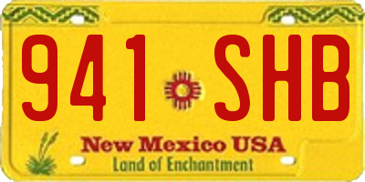 NM license plate 941SHB