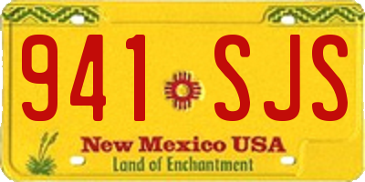 NM license plate 941SJS