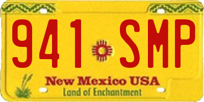 NM license plate 941SMP
