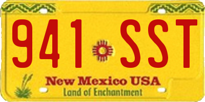 NM license plate 941SST