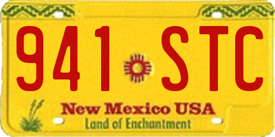NM license plate 941STC
