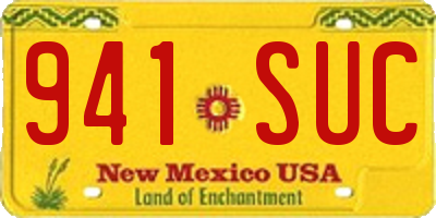 NM license plate 941SUC