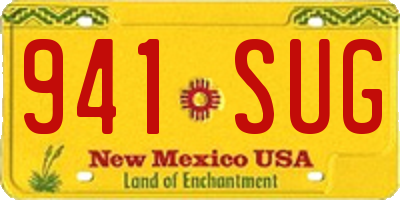 NM license plate 941SUG