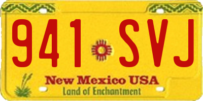 NM license plate 941SVJ