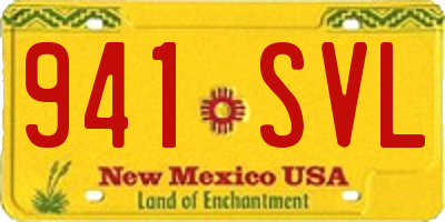 NM license plate 941SVL