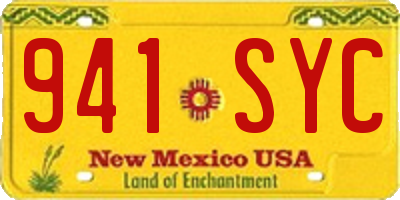 NM license plate 941SYC