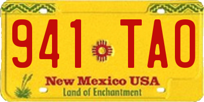 NM license plate 941TAO