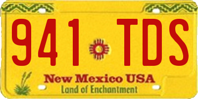NM license plate 941TDS