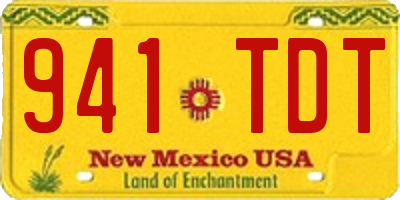 NM license plate 941TDT