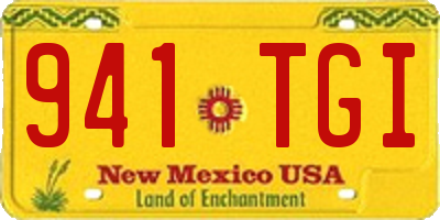 NM license plate 941TGI