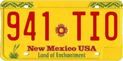 NM license plate 941TIO