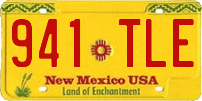 NM license plate 941TLE