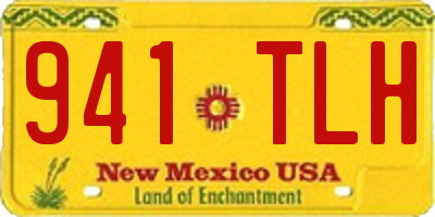 NM license plate 941TLH
