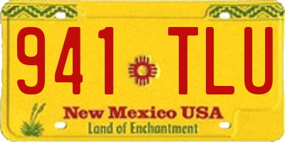 NM license plate 941TLU