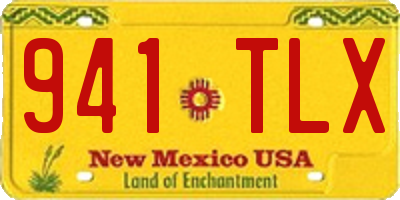 NM license plate 941TLX