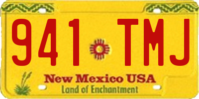NM license plate 941TMJ
