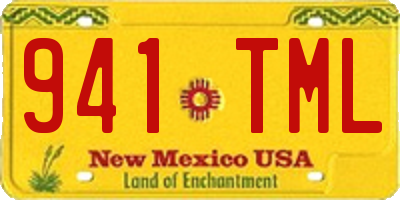 NM license plate 941TML