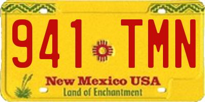 NM license plate 941TMN