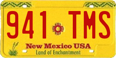 NM license plate 941TMS