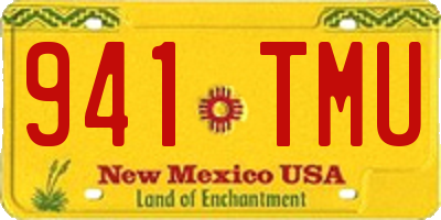 NM license plate 941TMU