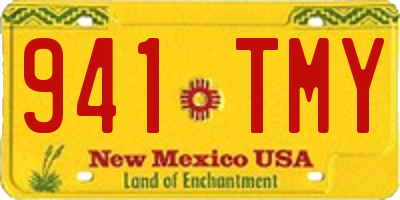 NM license plate 941TMY