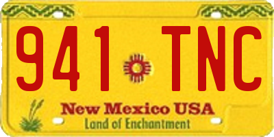 NM license plate 941TNC