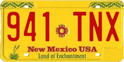 NM license plate 941TNX