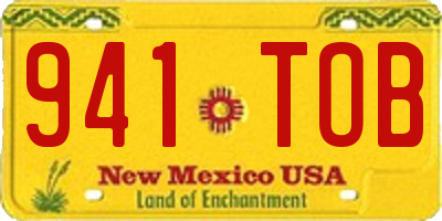 NM license plate 941TOB