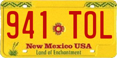 NM license plate 941TOL