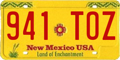 NM license plate 941TOZ