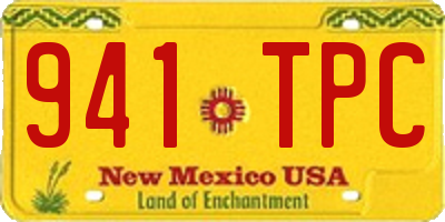 NM license plate 941TPC