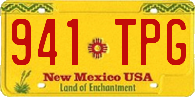 NM license plate 941TPG