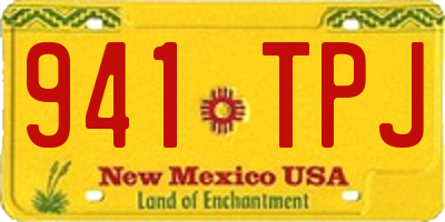 NM license plate 941TPJ