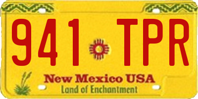 NM license plate 941TPR