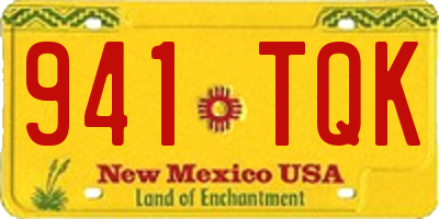 NM license plate 941TQK