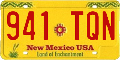 NM license plate 941TQN